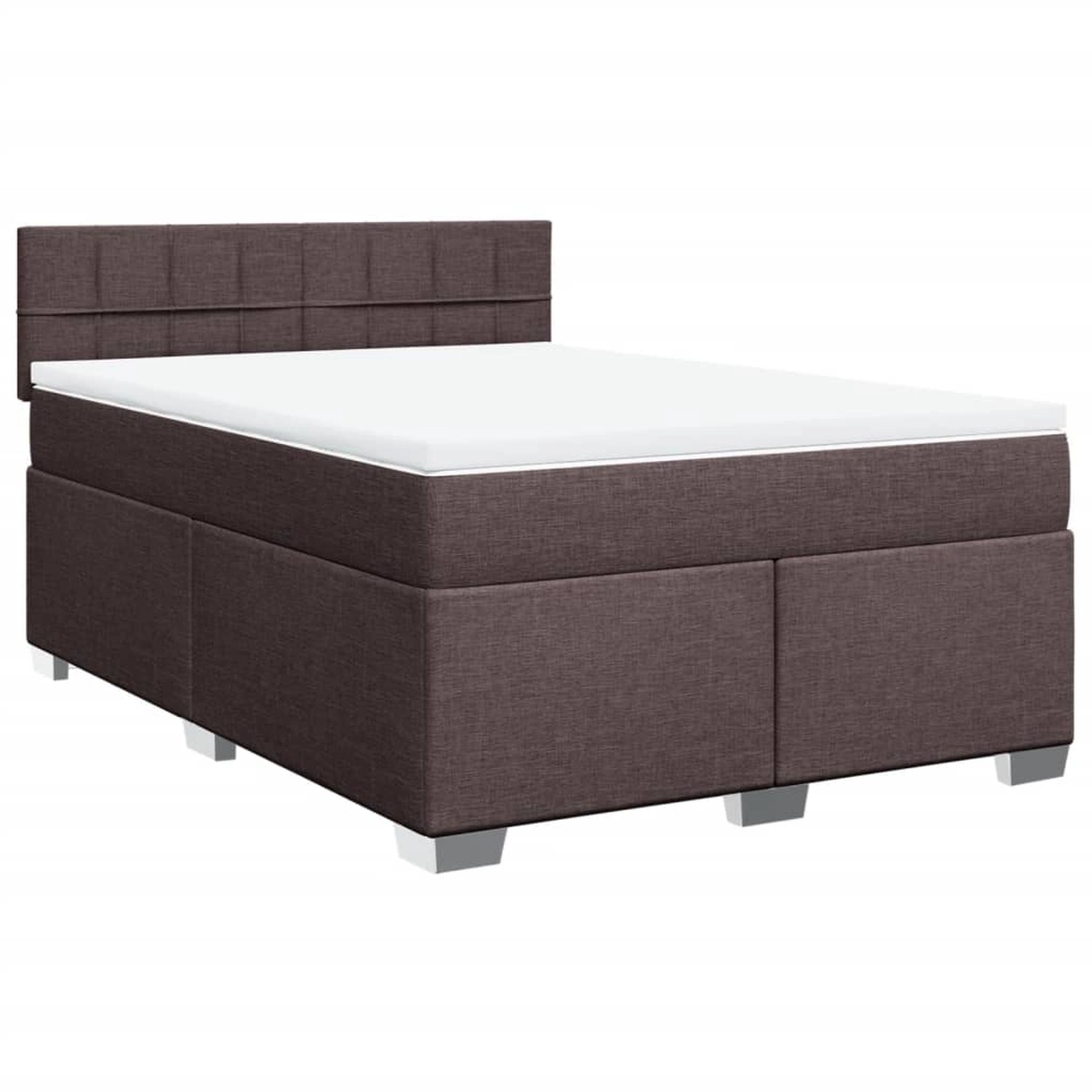 vidaXL Boxspringbett mit Matratze Dunkelbraun 140x190 cm Stoff 3285886 günstig online kaufen