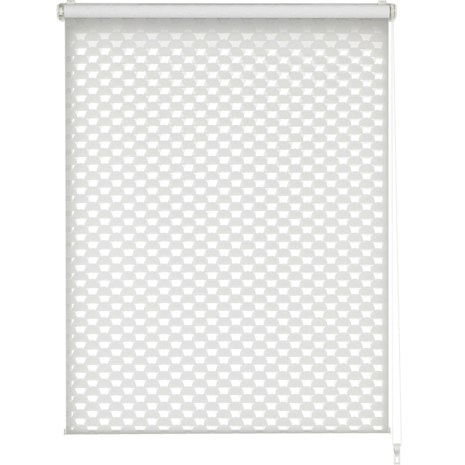Gardinia Easy Fix Doppelrollo Cut-Out Kreis Weiß 45 cm x 150 cm