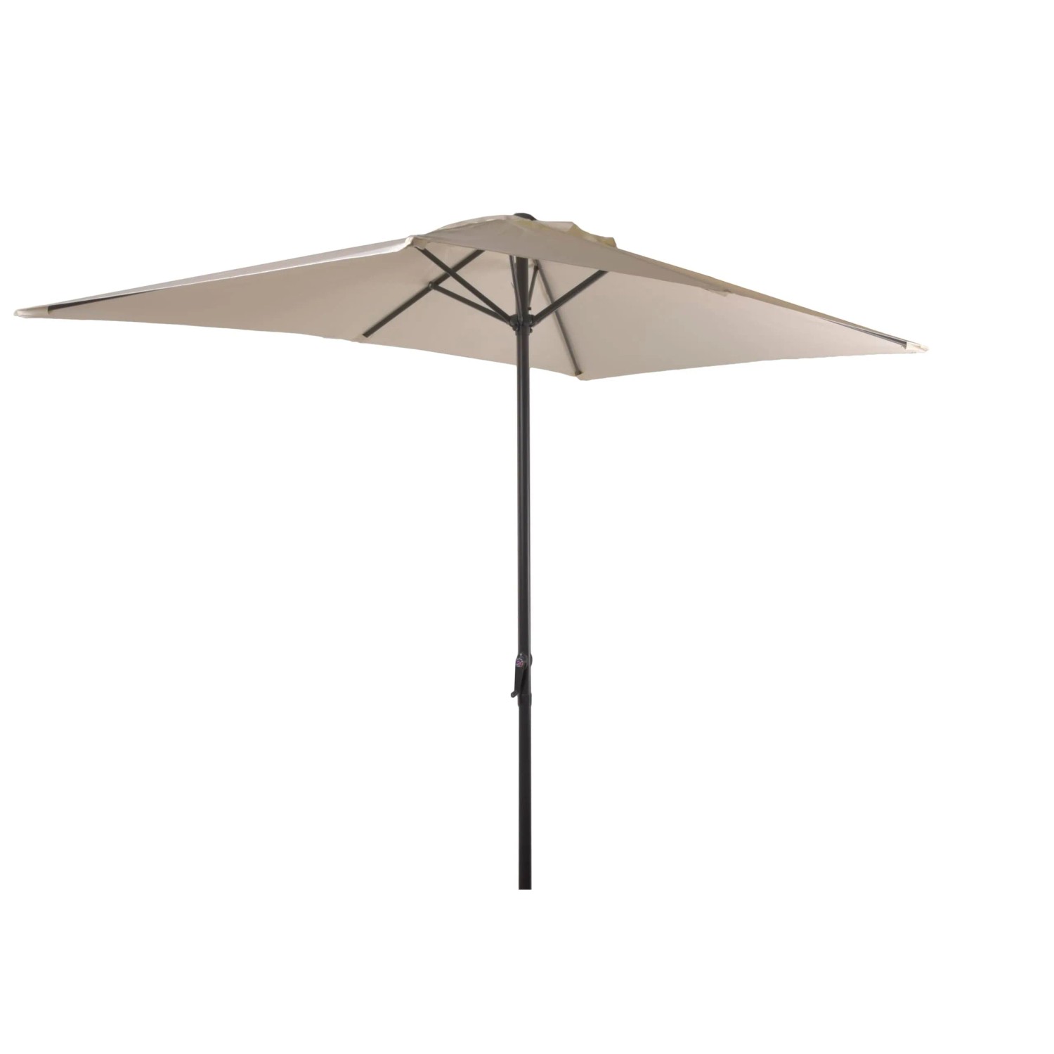 DELUKE Sonnenschirm LOTA 250x145cm 6 Streben Anthrazit Polyester Gartenschirm Balkonschirm UV-Schutz