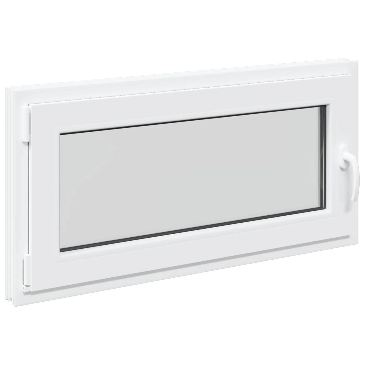vidaXL Kellerfenster RISOR Weiß 100 x 50 cm PVC und Glas 42047208