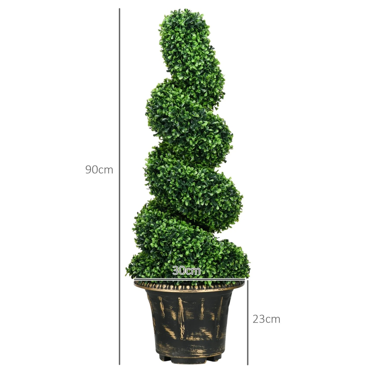 HOMCOM Kunstpflanzen 2er-Set im Topf 90 cm kaufen bei OBI
