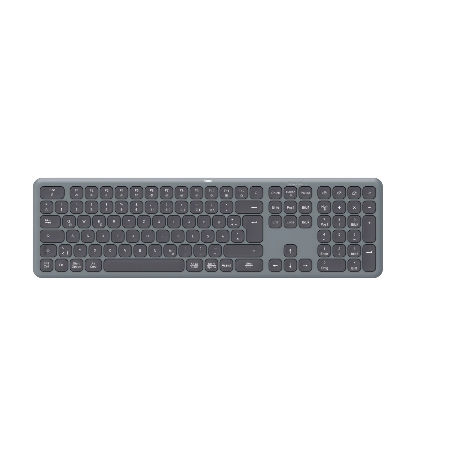 Image of Hama Multi-Device-Tastatur WK-550 QWERTZ Kabellos Funk/Bluetooth Schwarz