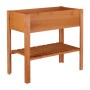 Rotbraunes Tannenholz Hochbeet mit Ablagefach. Erhöhter Pflanzkübel für Balkon & Garten, ideal für Kräuter & Gemüse.