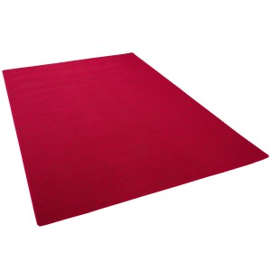 Roter Snapstyle Feinschlingen Velour Teppich Strong, 160x200cm.
