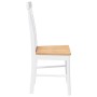 vidaXL Esszimmerstühle 2 Stk Weiß Massivholz Gummibaum 4102504_6