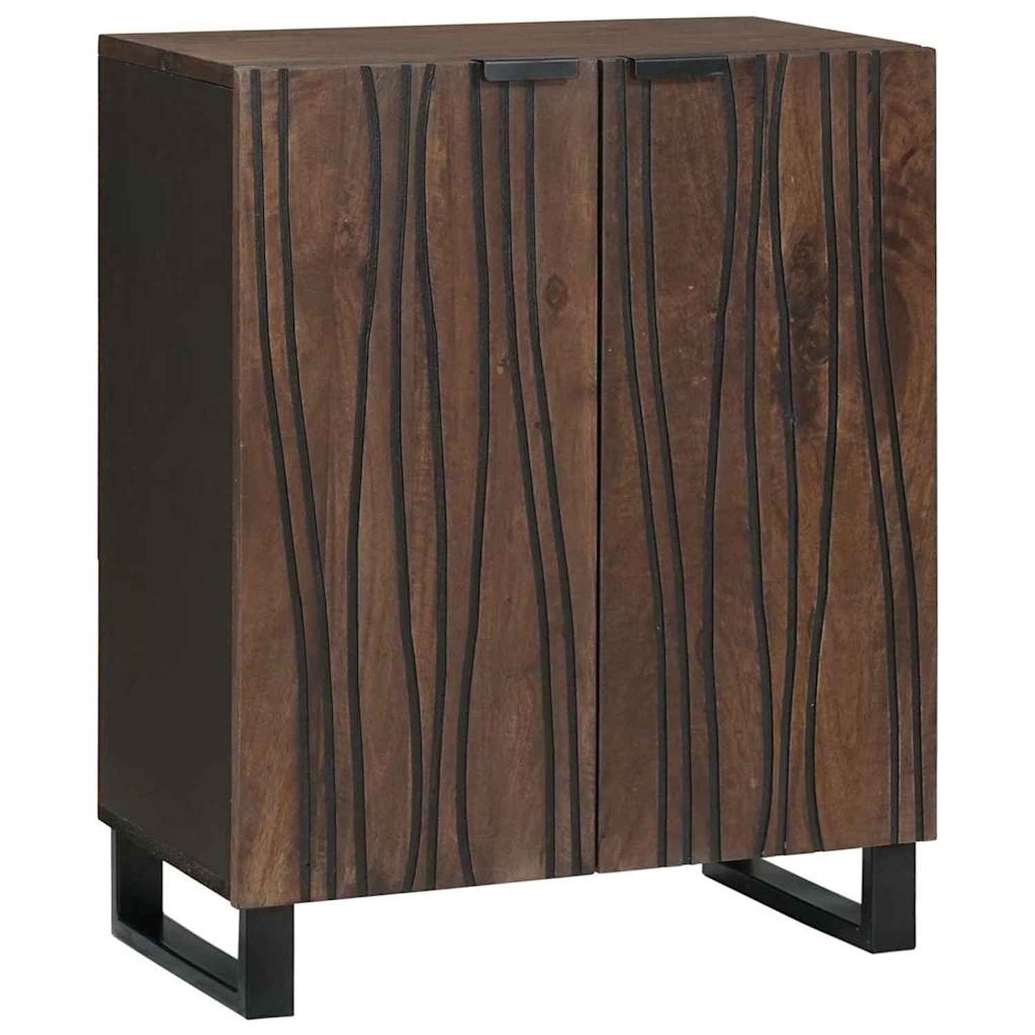 vidaXL Sideboard Braun 60 x 33,5 x 75 cm Massivholz Mango 4018010 günstig online kaufen