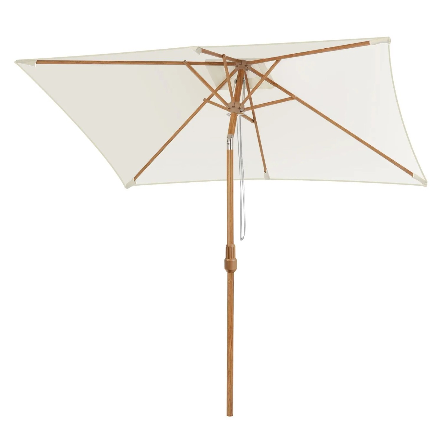 Sekey Sonnenschirm 300 x 200 cm Holzoptik Knickbar UPF 50 Gartenschirm Garten Terrasse