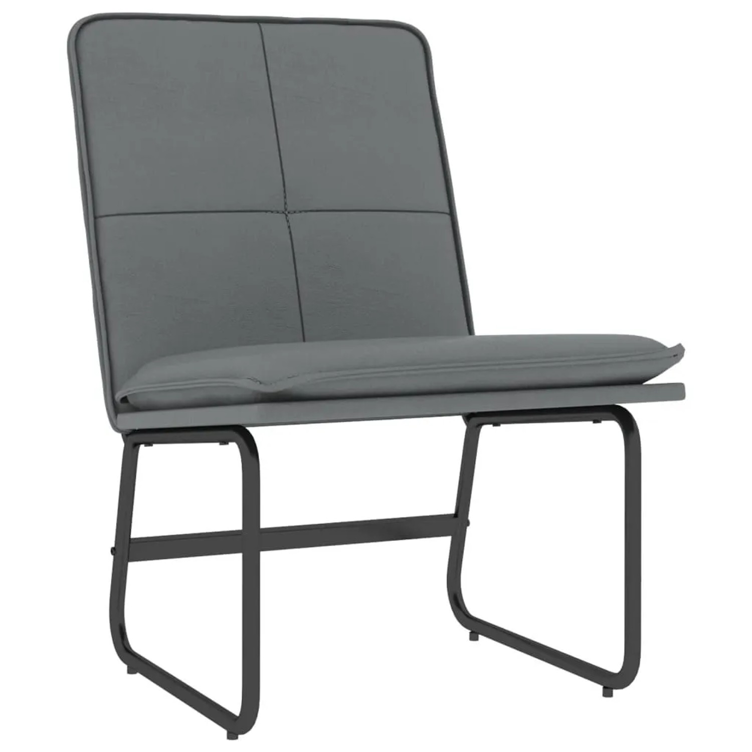 vidaXL Loungesessel Grau 54x75x76 cm Kunstleder 351333