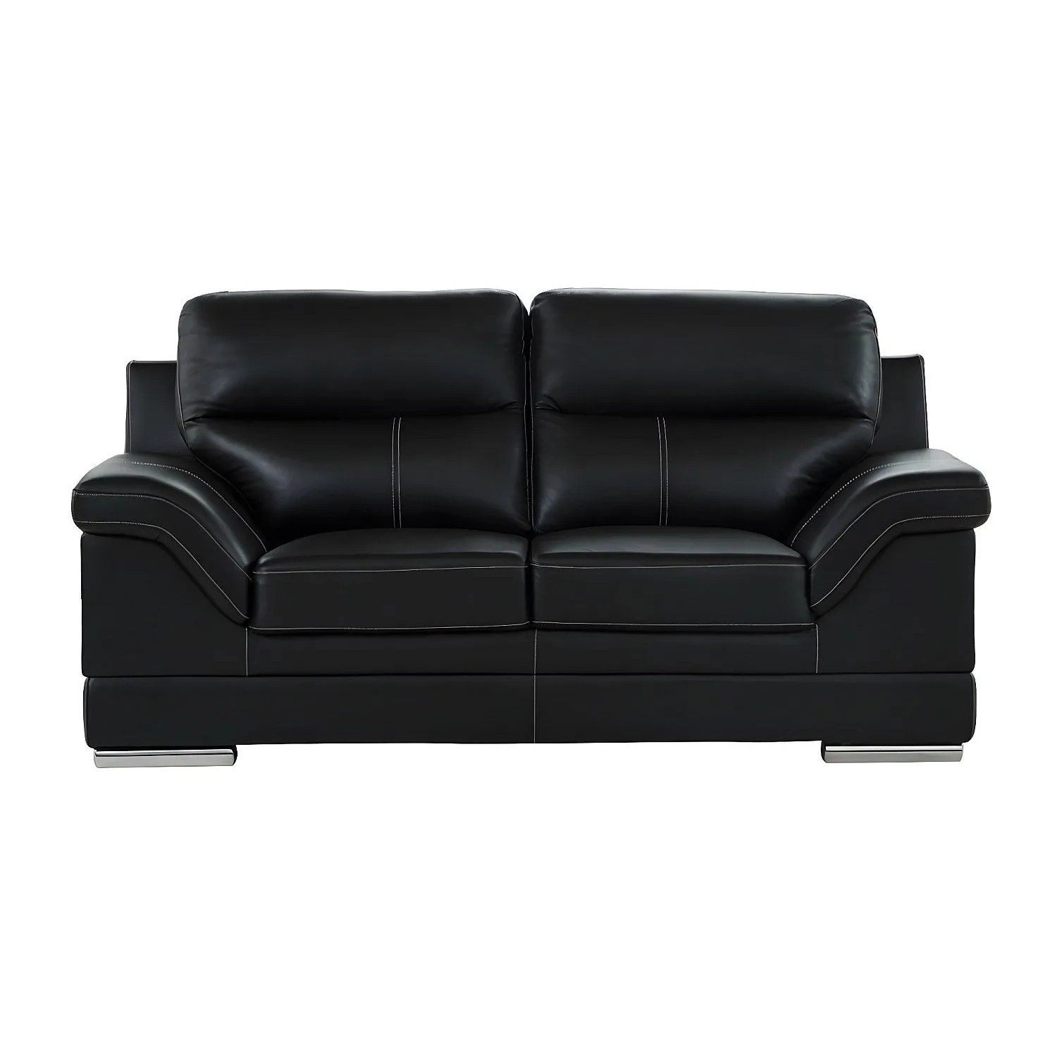 Vente-unique Sofa Ohne Schlafmöglichkeit Monika Schwarz 190 cm