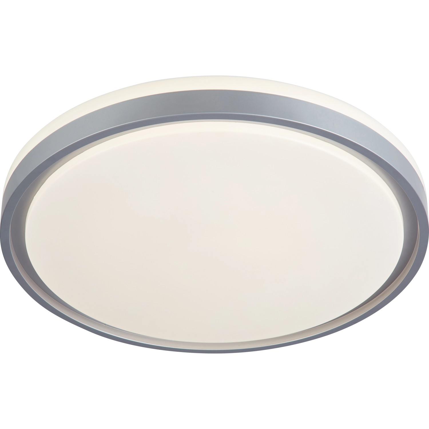 LED Deckenleuchte Angera, silber matt, Ø 44,5 cm. Moderne Lampe mit Lichtsteuerung.