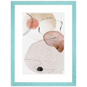 Türkiser Bilderrahmen aus Holz, 13x18 cm, modern. Ideal für Fotos und Kunstdrucke.