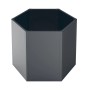 Sechseckiges, anthrazitfarbenes Metall-Hochbeet von Westmann, 100x100x77 cm.