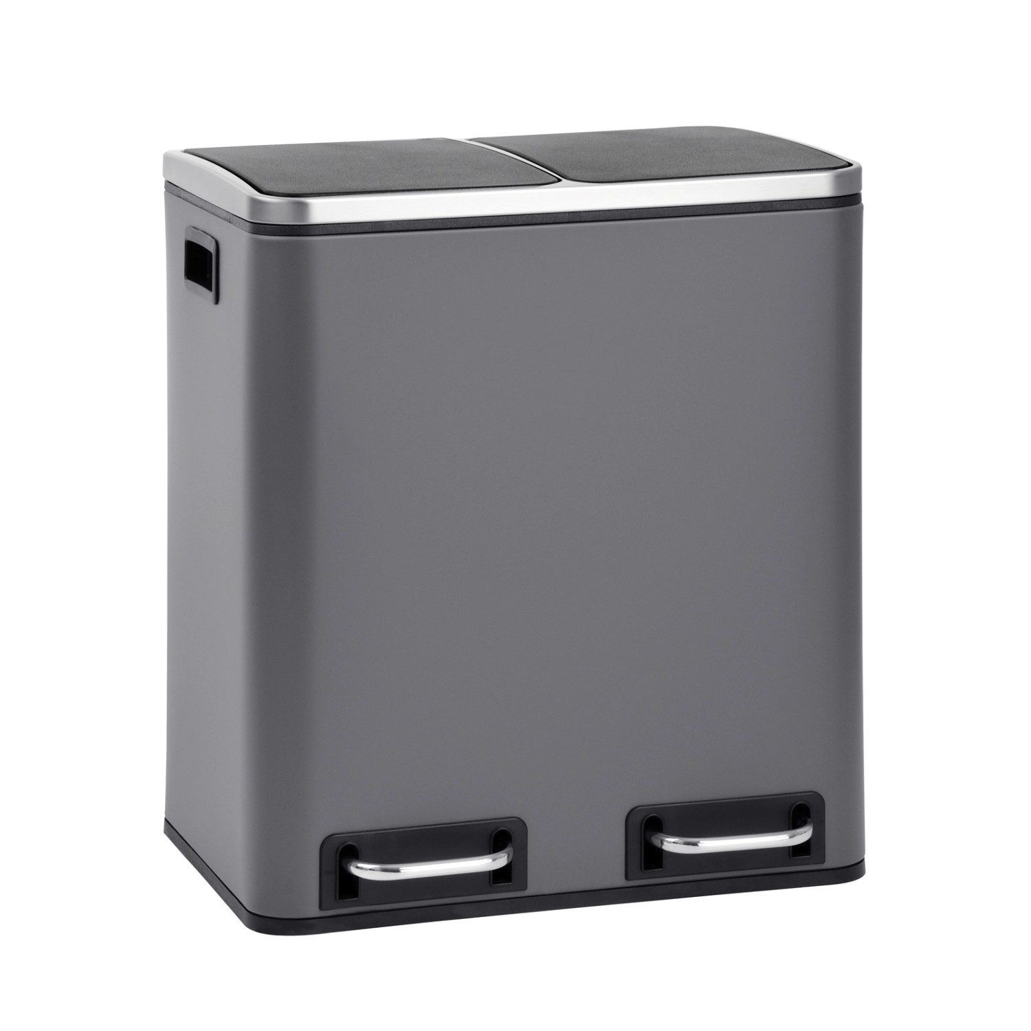 Svita TM2X15 Mülleimer 30 Mülltrennsystem Abfalleimer Mit Fächern Grau günstig online kaufen