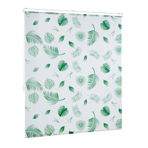 Relaxdays Duschrollo Kunststoff Aluminium Weiß Wasserabweisend 140 cm x 240 cm
