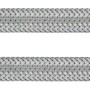 Flexibler Winkel-Anschlussschlauch, 14,9 mm (G 3/8) x 500 mm, aus Edelstahl für Trinkwasserinstallation.