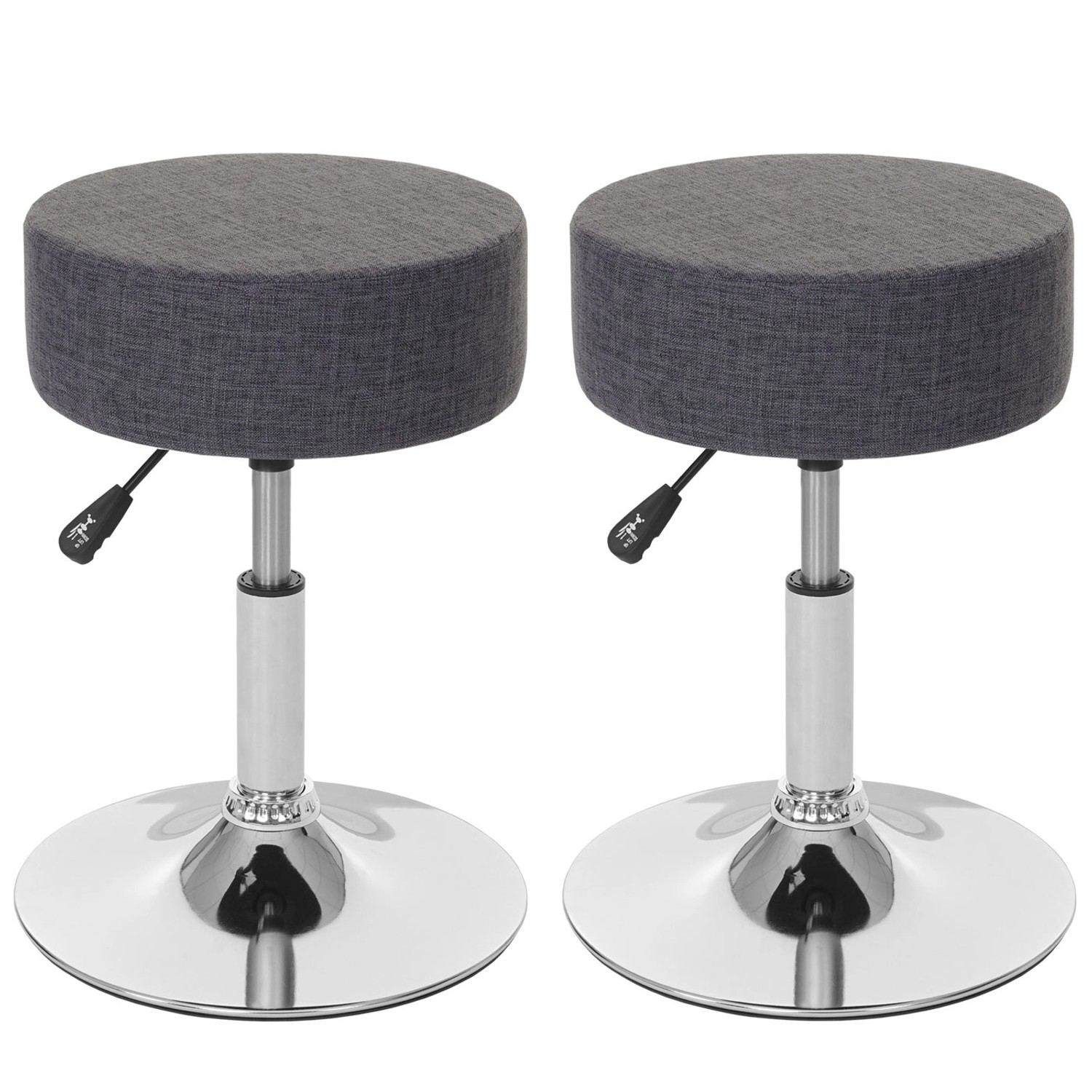 PROREGAL 2er-Set Hocker Höhenverstellbar Und Drehbar Sitzhöhe 43-55cm Durch günstig online kaufen