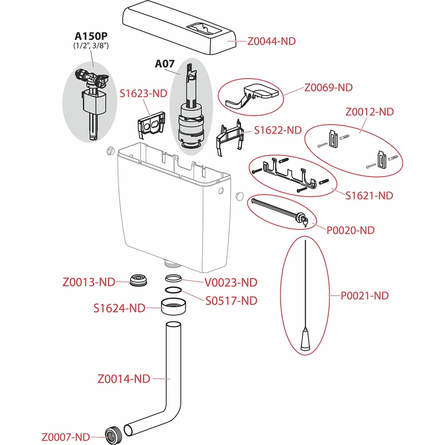 AlcaDrain Spülkasten A930-H 3/6 l Dual-Spülung 3/8"_3