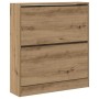 vidaXL Schuhschrank Räuchereiche 80 x 21 x 87,5 cm Holzwerkstoff 862215