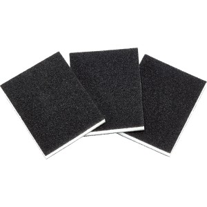 LUX Schleifschwamm-Set Classic, 3-teilig für Holzoberflächen. Schleifmittel mit verschiedenen Körnungen.