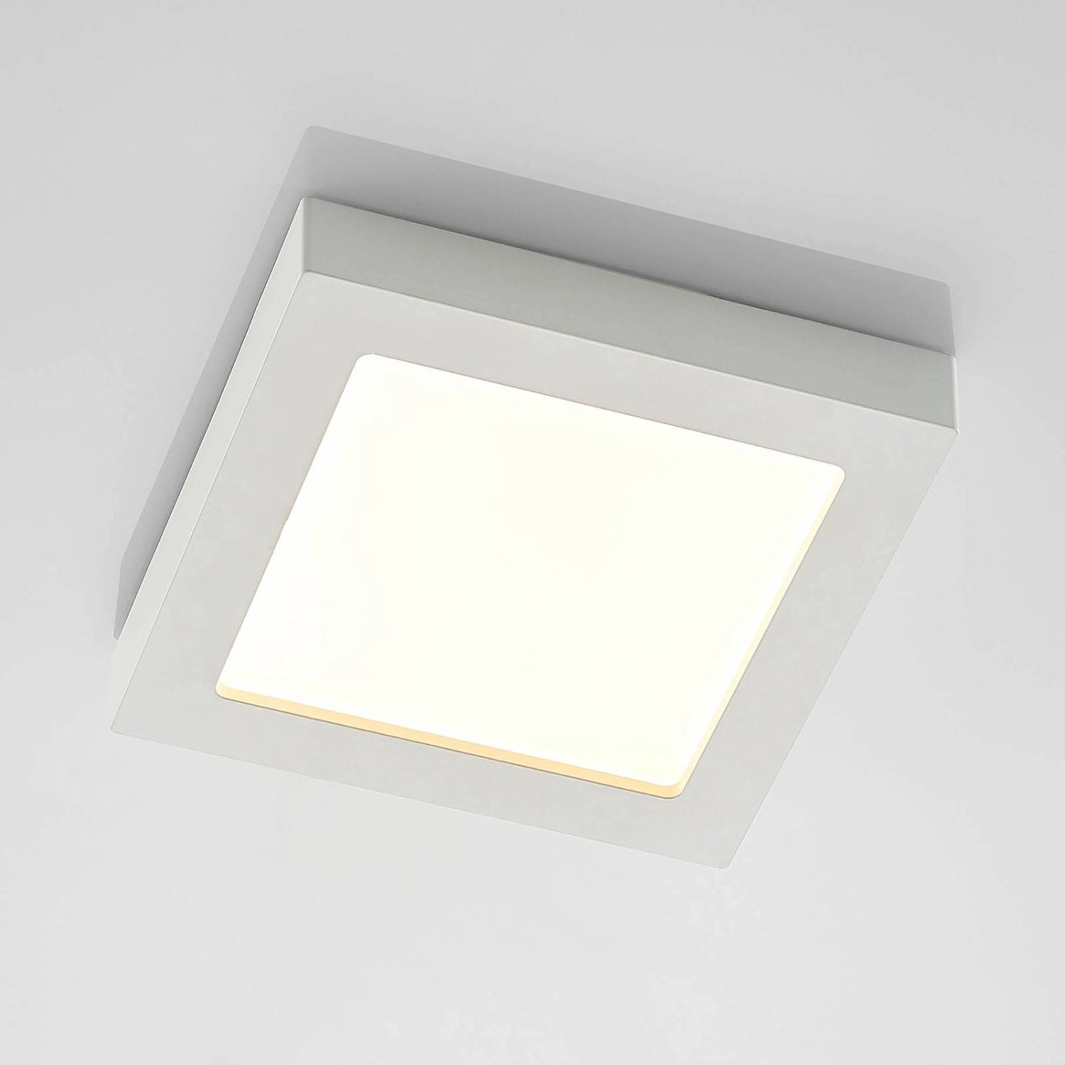 PRIOS LED Deckenleuchte Alette 9917062 Modern in Weiß aus Aluminium 1-flammig Badezimmerleuchte_2
