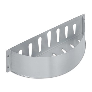 Relaxdays Kohlekorb 2er Set Stahl Silber Hitzebeständig 7 cm x 33 cm x 11,5 cm 300 g