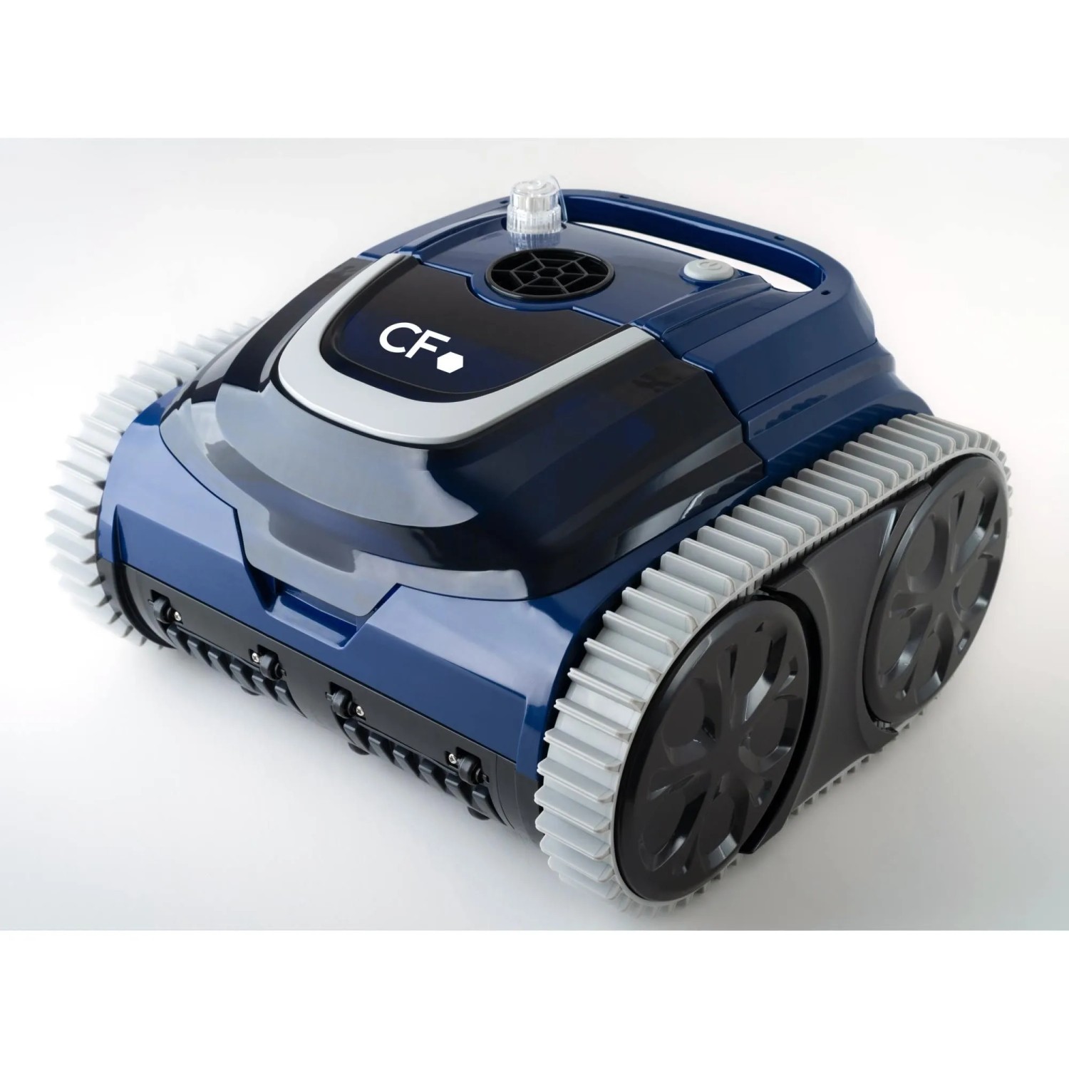 Kabelloser Poolroboter CF 400 CL für Pools bis 120m², blau, mit Raupenantrieb.