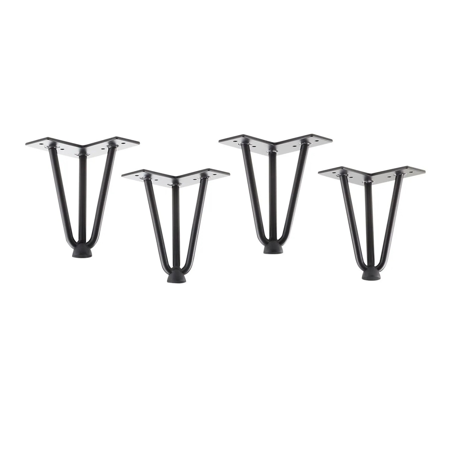 SOTECH 4 Stück Haarnadelbeine Höhe 150 mm Rundstahl Schwarz