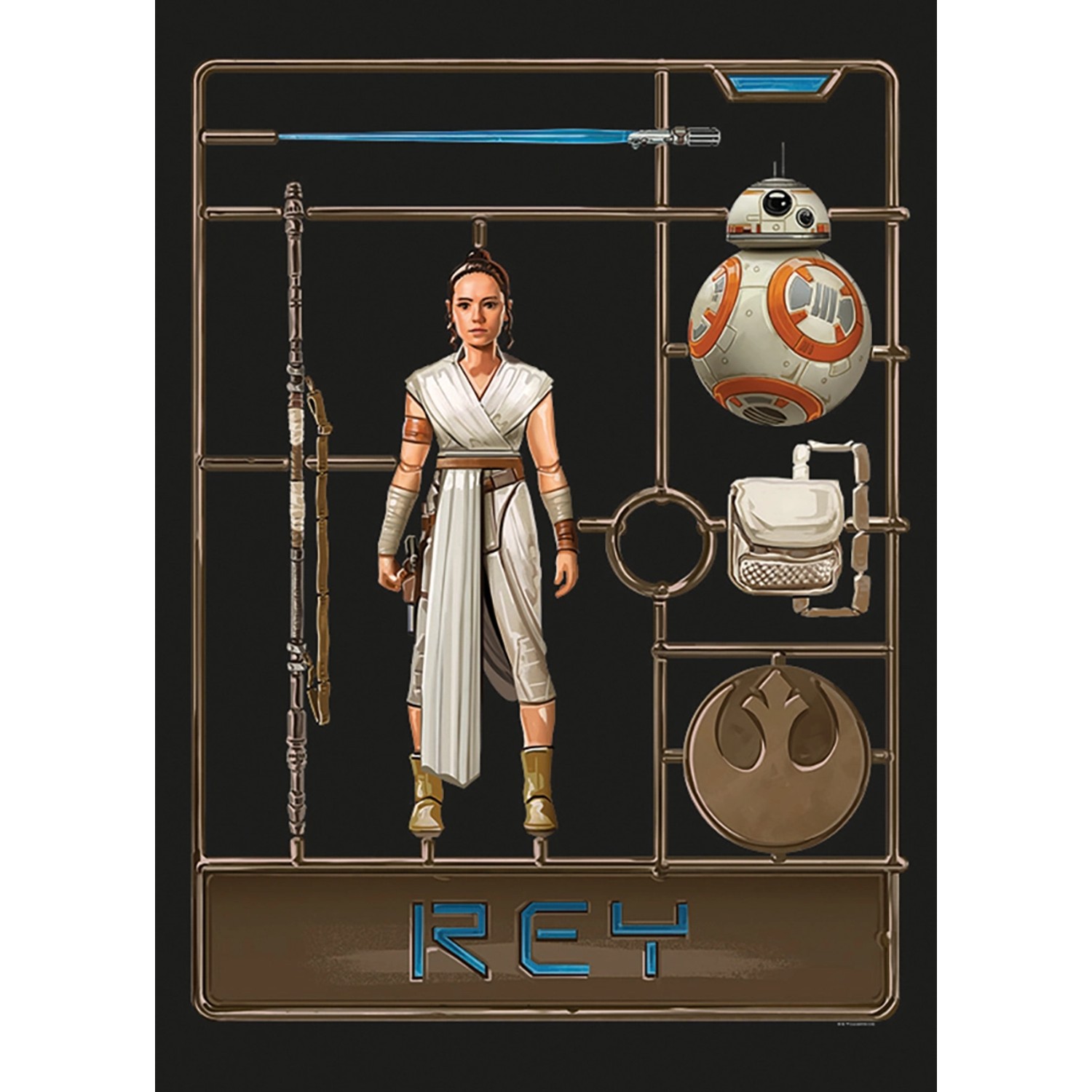 Komar Wandbild Star Wars Toy Rey 50 x 70 cm