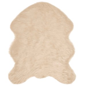 vidaXL Kunstschaffell Teppich Tafalla Beige 50 x 80 cm Polyester 42021496