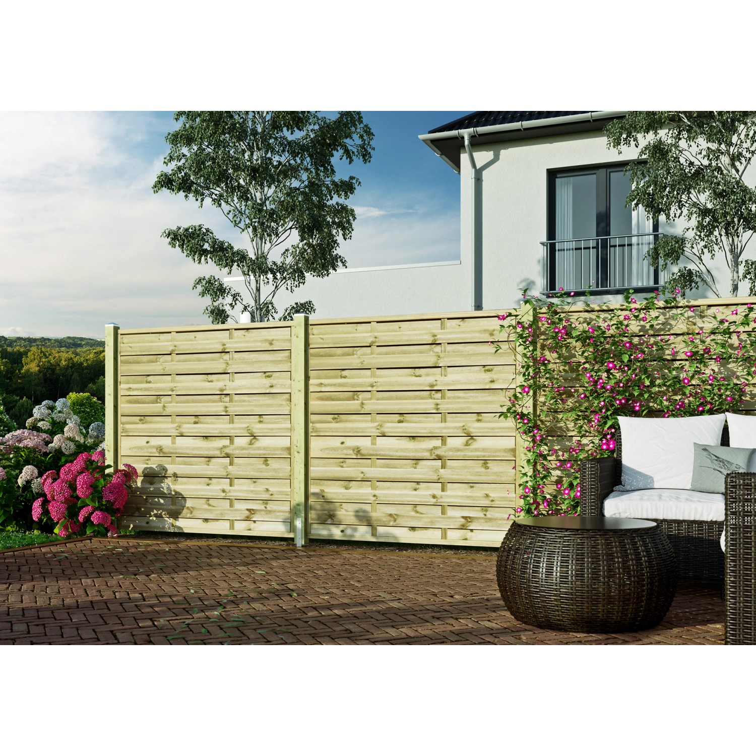 T & J Sichtschutzzaun Eco kdi grün 180 x 180 cm kaufen bei OBI