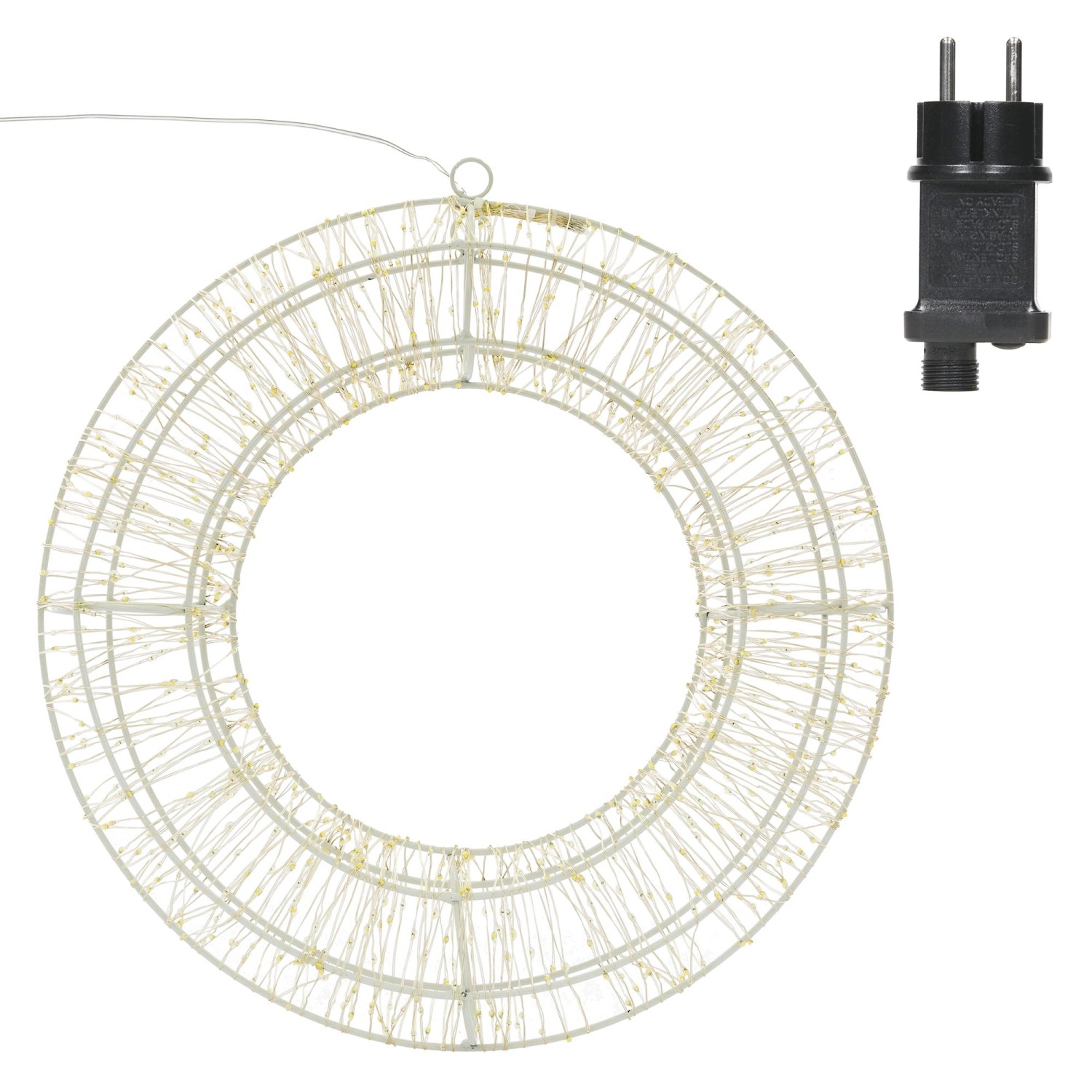 ECD Germany LED Metall Kranz 38cm mit 960 LEDs Warmweiß und Timer IP44 günstig online kaufen