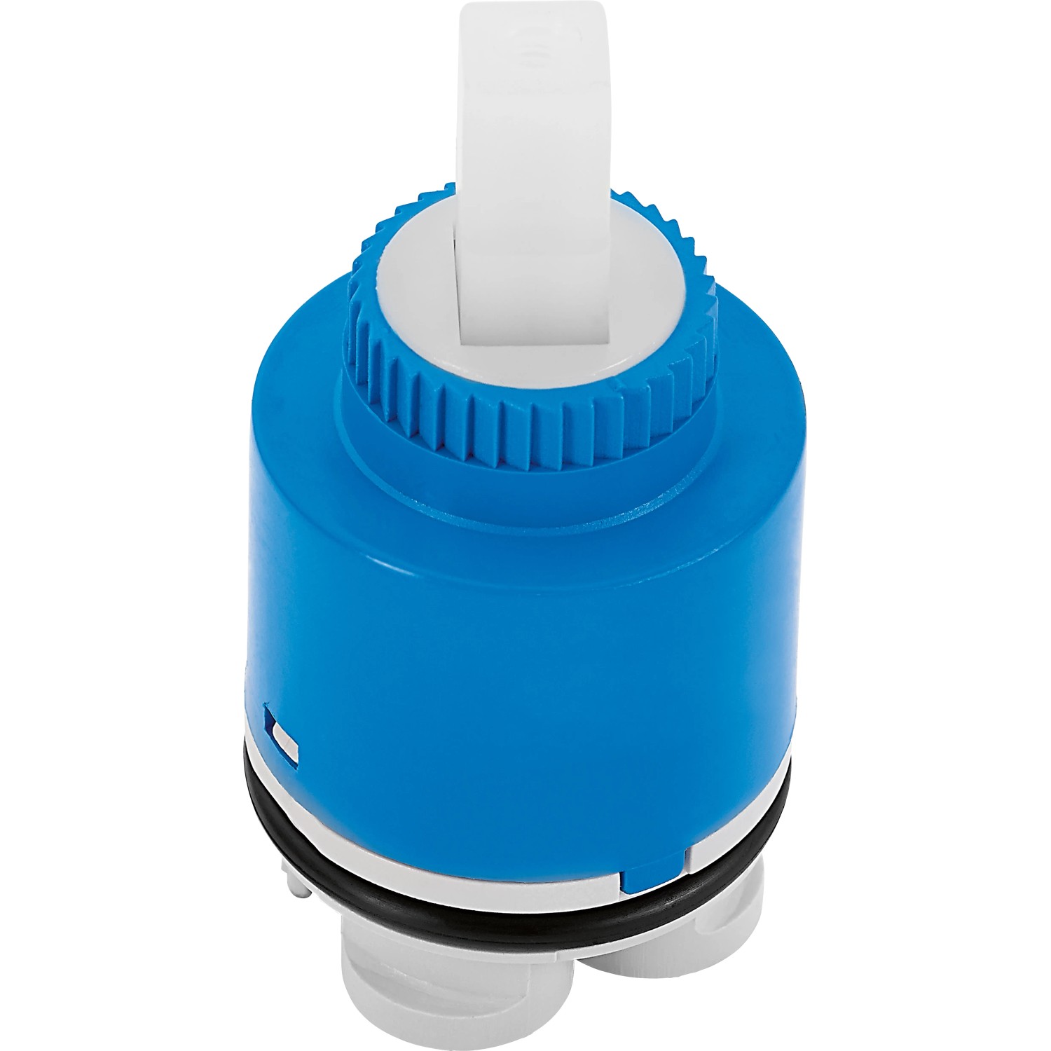 Keramikkartusche 35mm für Waschtischarmatur, blau/weiß, Ersatzteil zur Durchfluss- und Temperaturregelung.