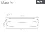 MSV Seifenschale Maonie, dunkelblaue Keramik, 13,9x9x2,4cm, elegante Bad-Accessoire.
