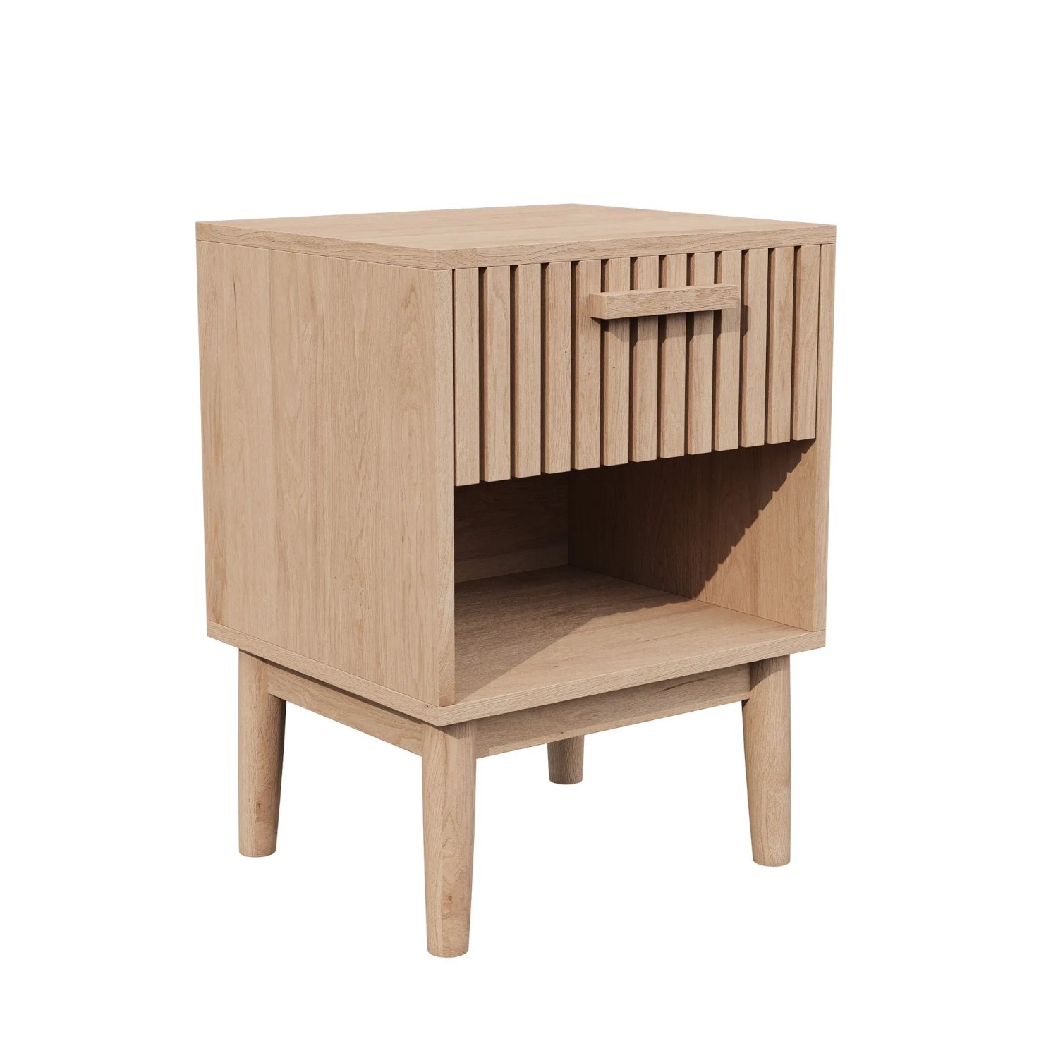 PXloue 2er Set Nachttisch Holzfarbe mit Schublade