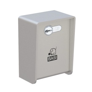 Basi Schlüsselsafe Set mit Profil-Halbzylinder, Edelstahl, zur sicheren Schlüsselaufbewahrung.