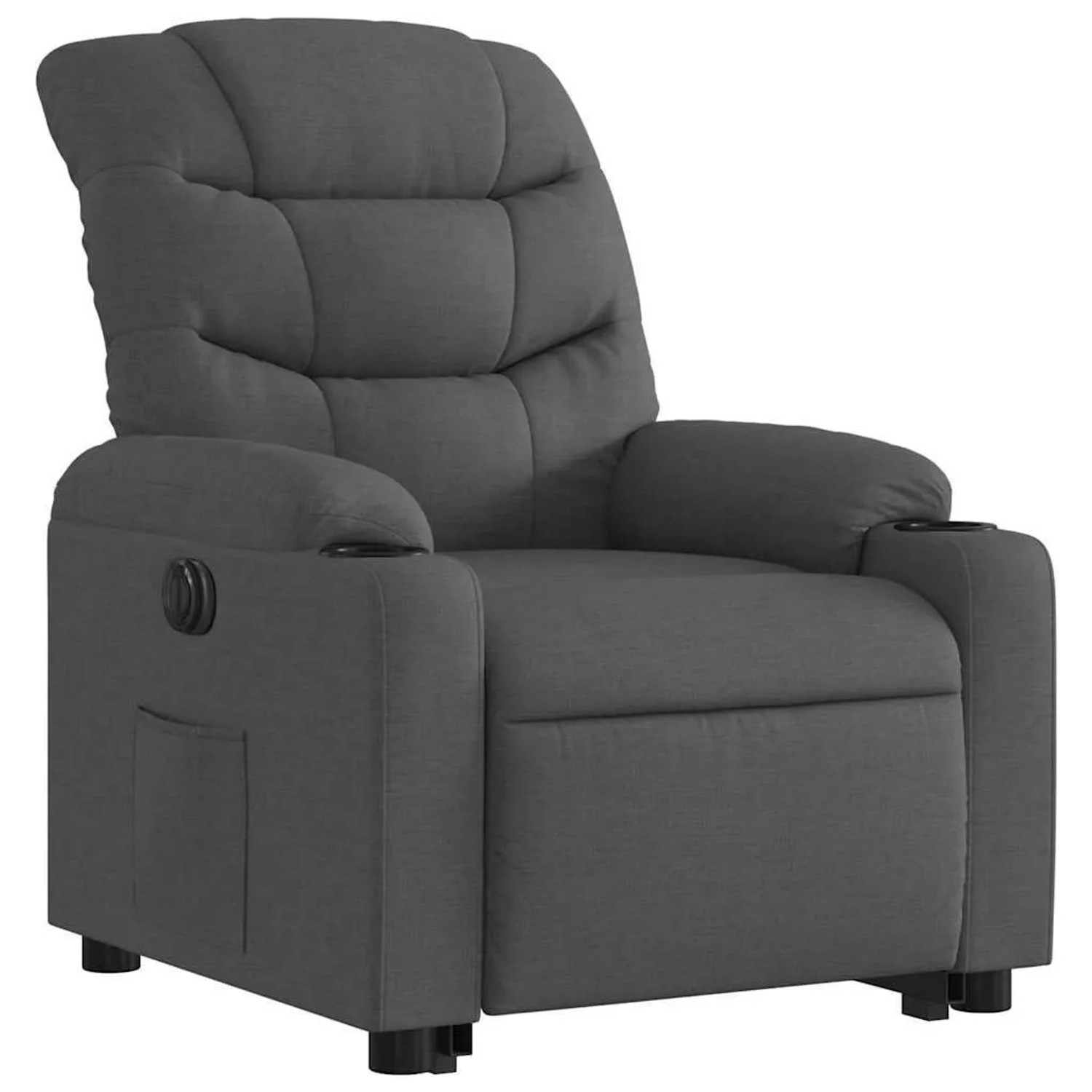 vidaXL Relaxsessel mit Aufstehhilfe Elektrisch Dunkelgrau Stoff 3206664_4