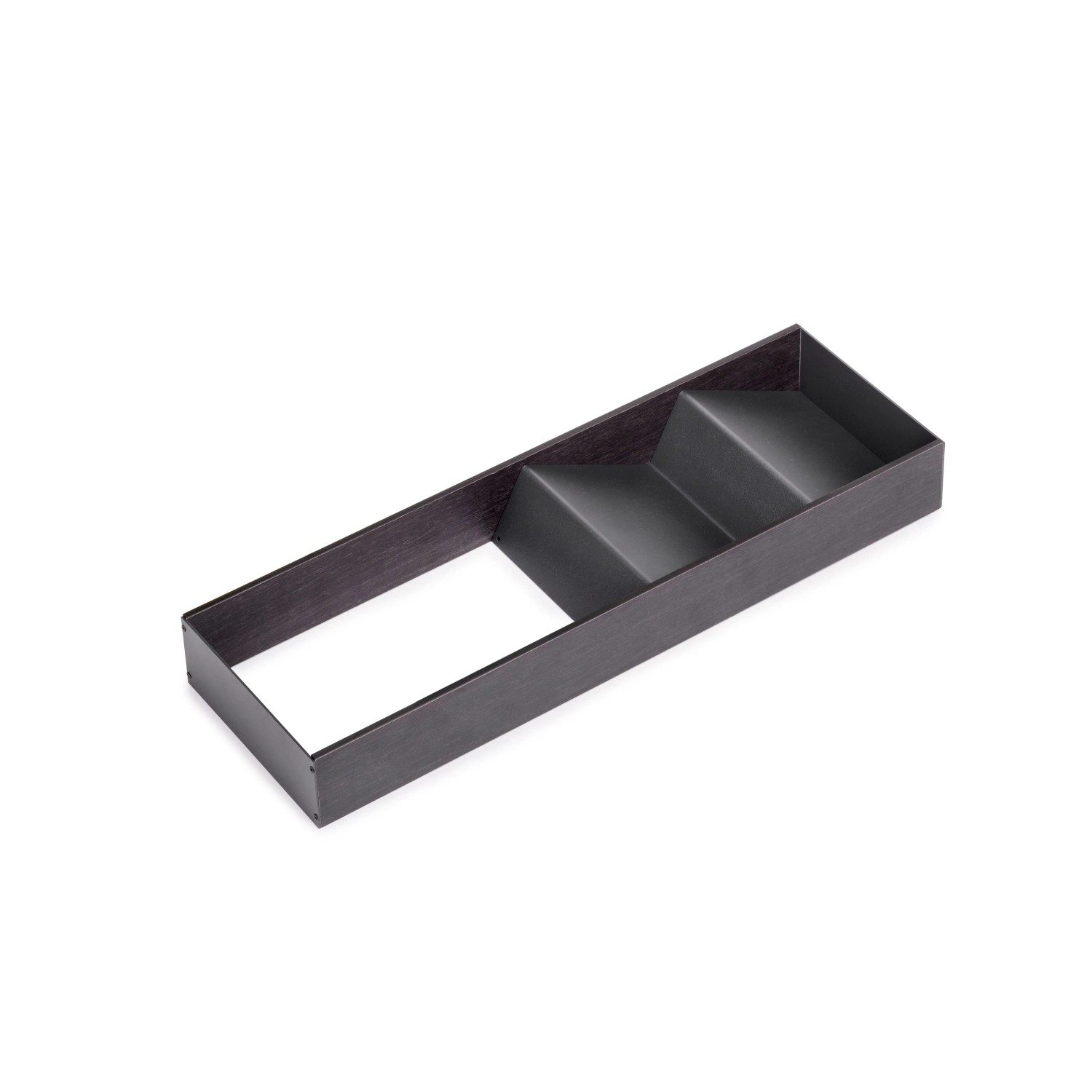 Emuca Schubladenorganisator Orderbox 150x470mm Stahl und Holz Anthrazitgrau