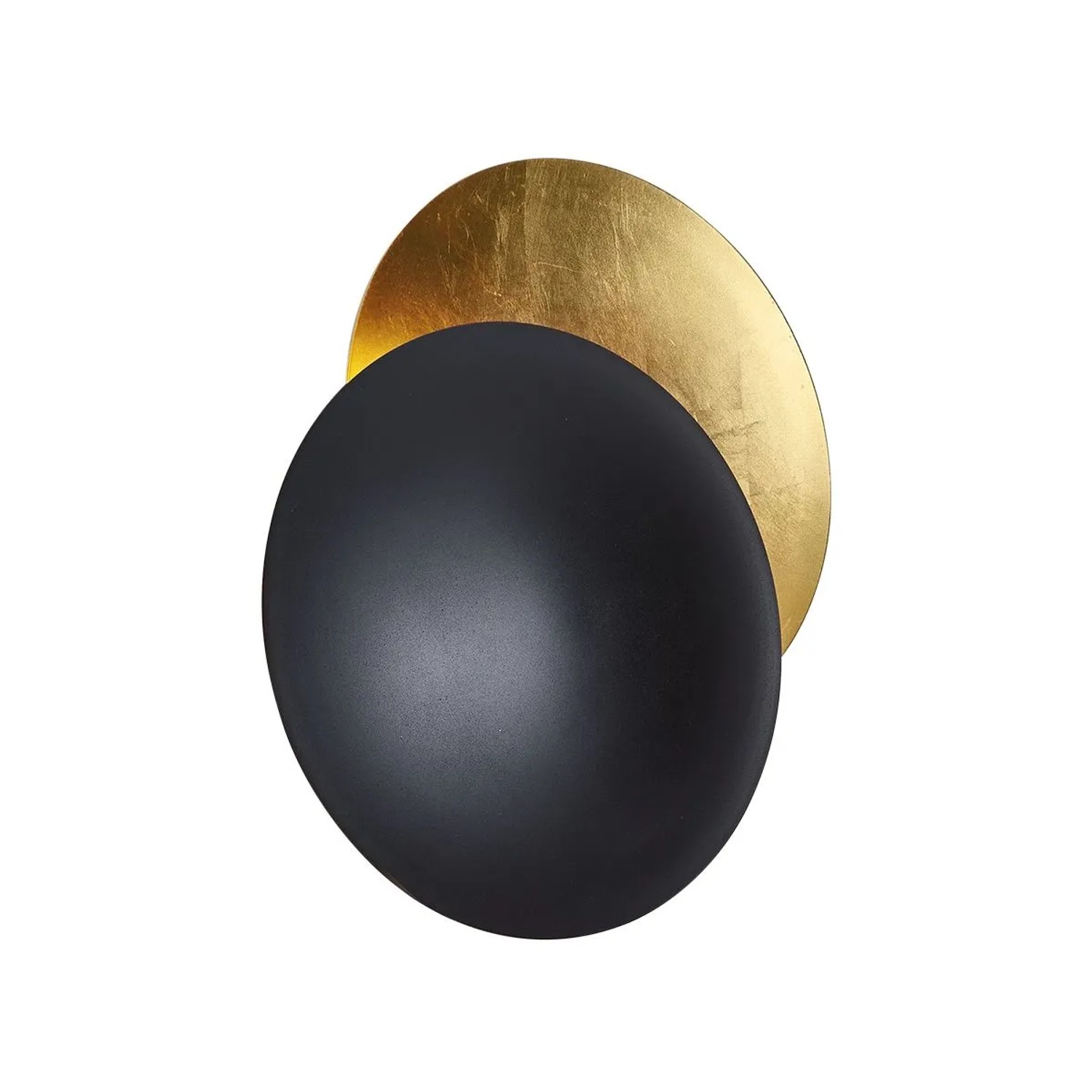 QAZQA Moderne Wandleuchte Schwarz mit Gold 34,5 cm 2-flammig Sunrise