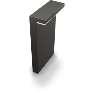 Moderne Philips myGarden LED Sockelleuchte Bustan in Anthrazit, 40 cm hoch.