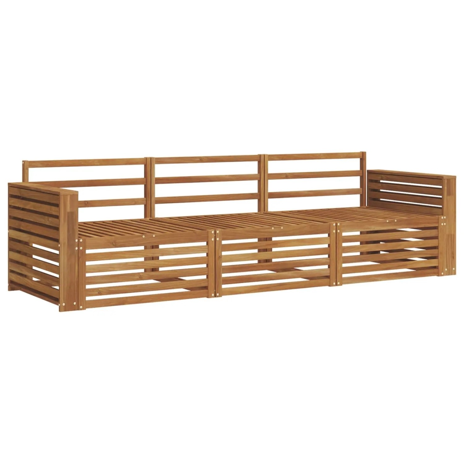vidaXL Outdoor-Sofagarnitur 3-Tlg Natur 3372944