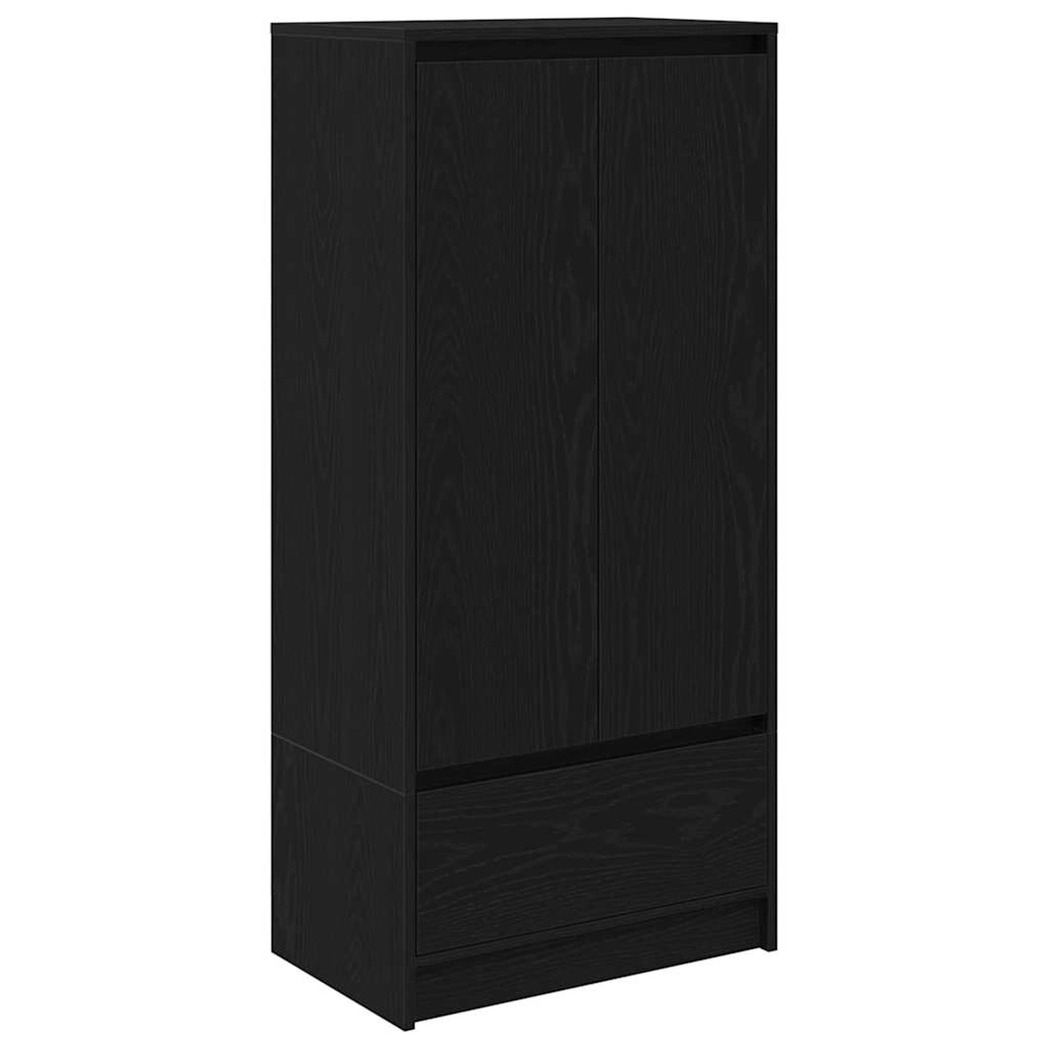 vidaXL Schrank mit Schublade Schwarz Eichen-Optik 55,5x34x119,5 cm 861644 günstig online kaufen