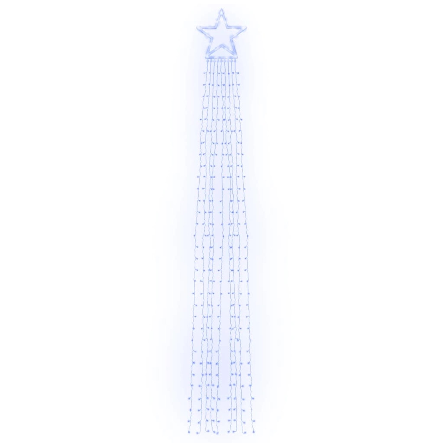vidaXL Weihnachtsbaum-Beleuchtung 320 LEDs Blau 375 cm 356925
