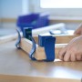 LUX Zungenklemmen Comfort, 2-teilig, blau, zum einfachen Fixieren von Werkstücken.