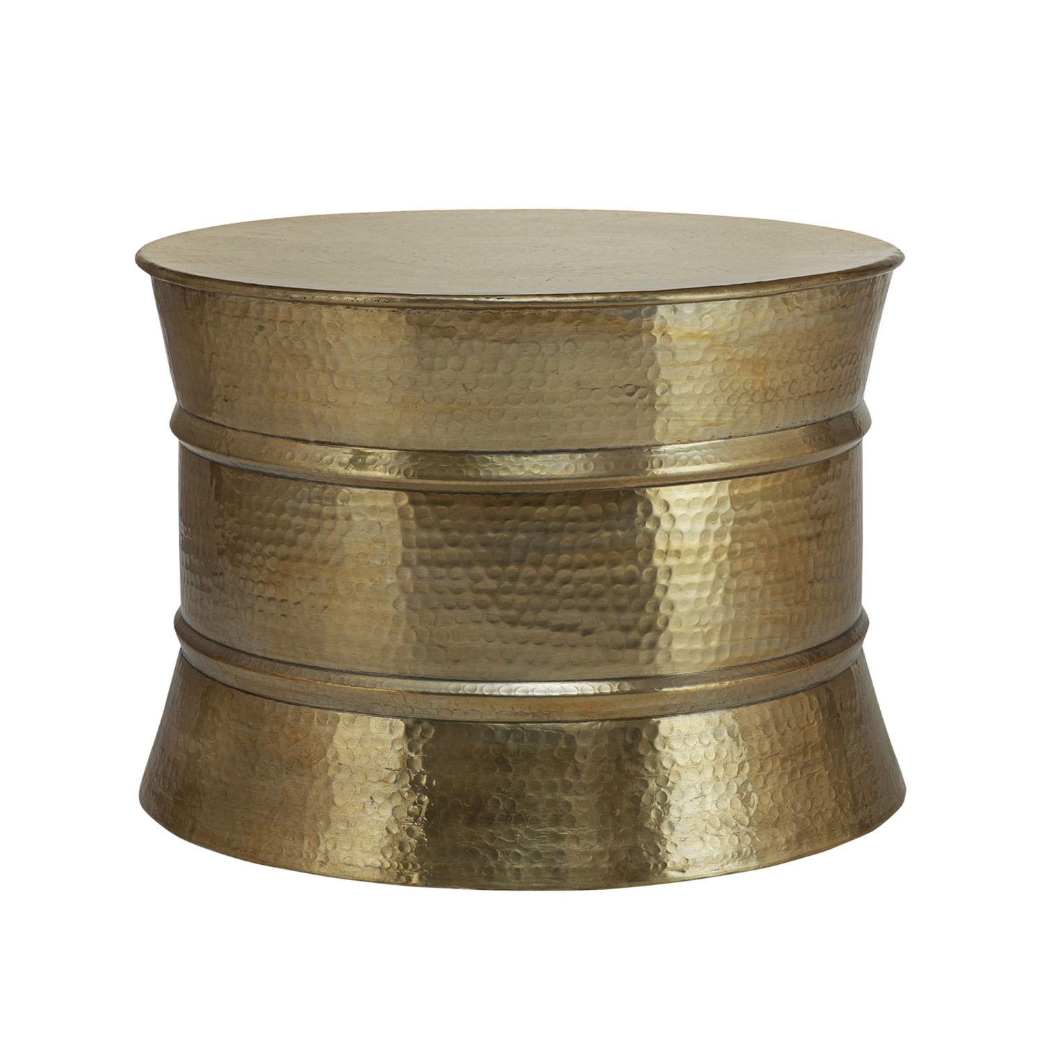 Womo-Design Couchtisch Rund 62x33 cm Gold Drum Handgefertigt Aluminium günstig online kaufen