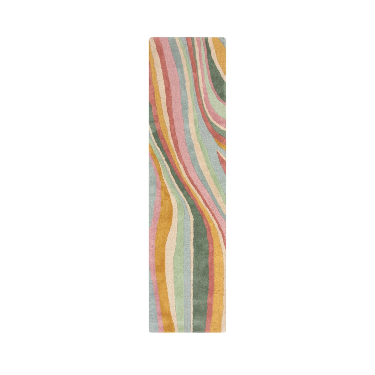 Flair Rugs Wollteppich Abstract Flow 60 cm x 230 cm Mehrfarbig