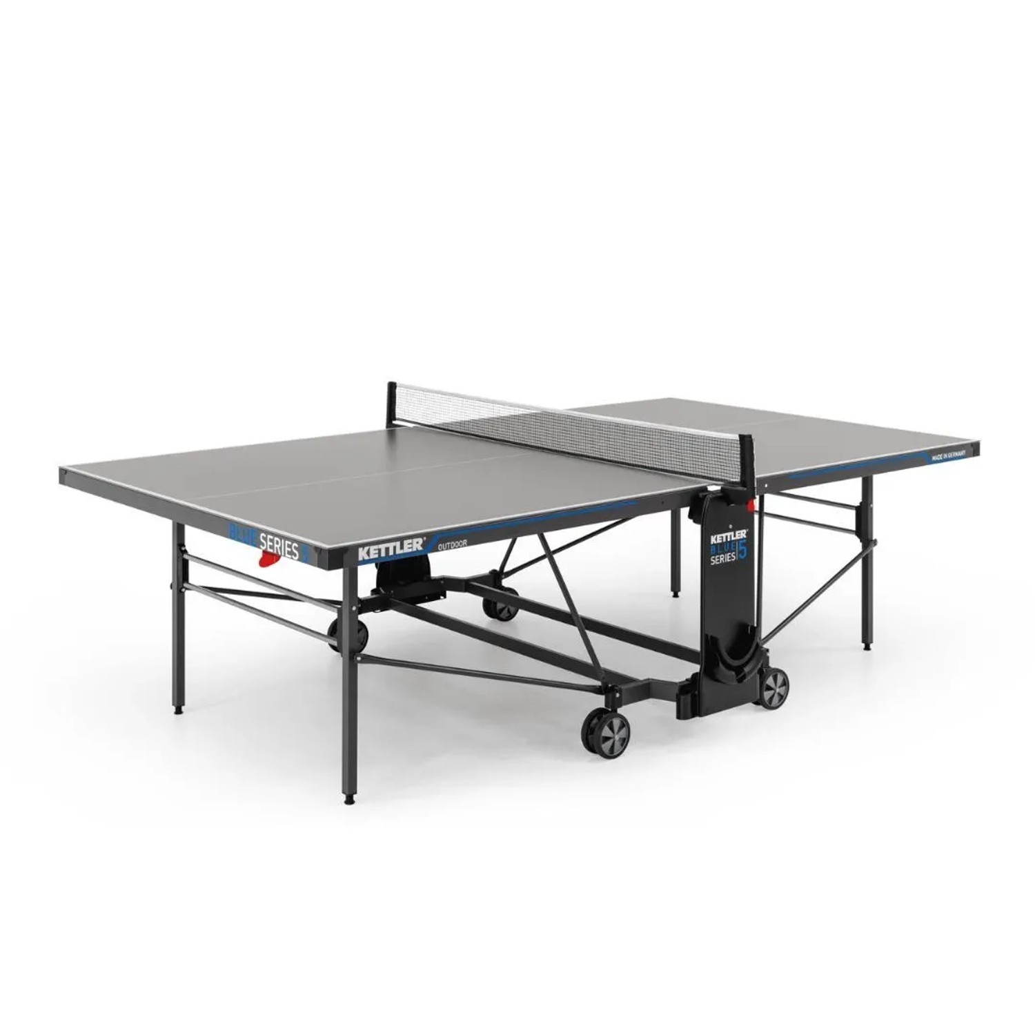 Kettler Profi Tischtennis-Platte K5 Outdoor Tisch mit Netz Klappbar Wetterfest