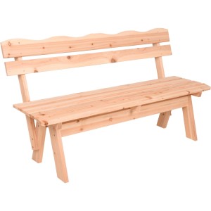 Braune Garden Pleasure Gartenbank Rangun aus FSC®-Holz, 150 cm breit.