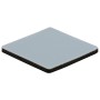 Grauer, quadratischer Wagner PTFE Möbelgleiter 20x20mm, selbstklebend, für Bodenschutz.