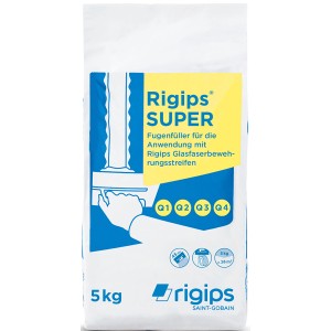Rigips Super Fugenspachtel, 5 kg Sack. Fugenfüller für Gipskartonplatten.
