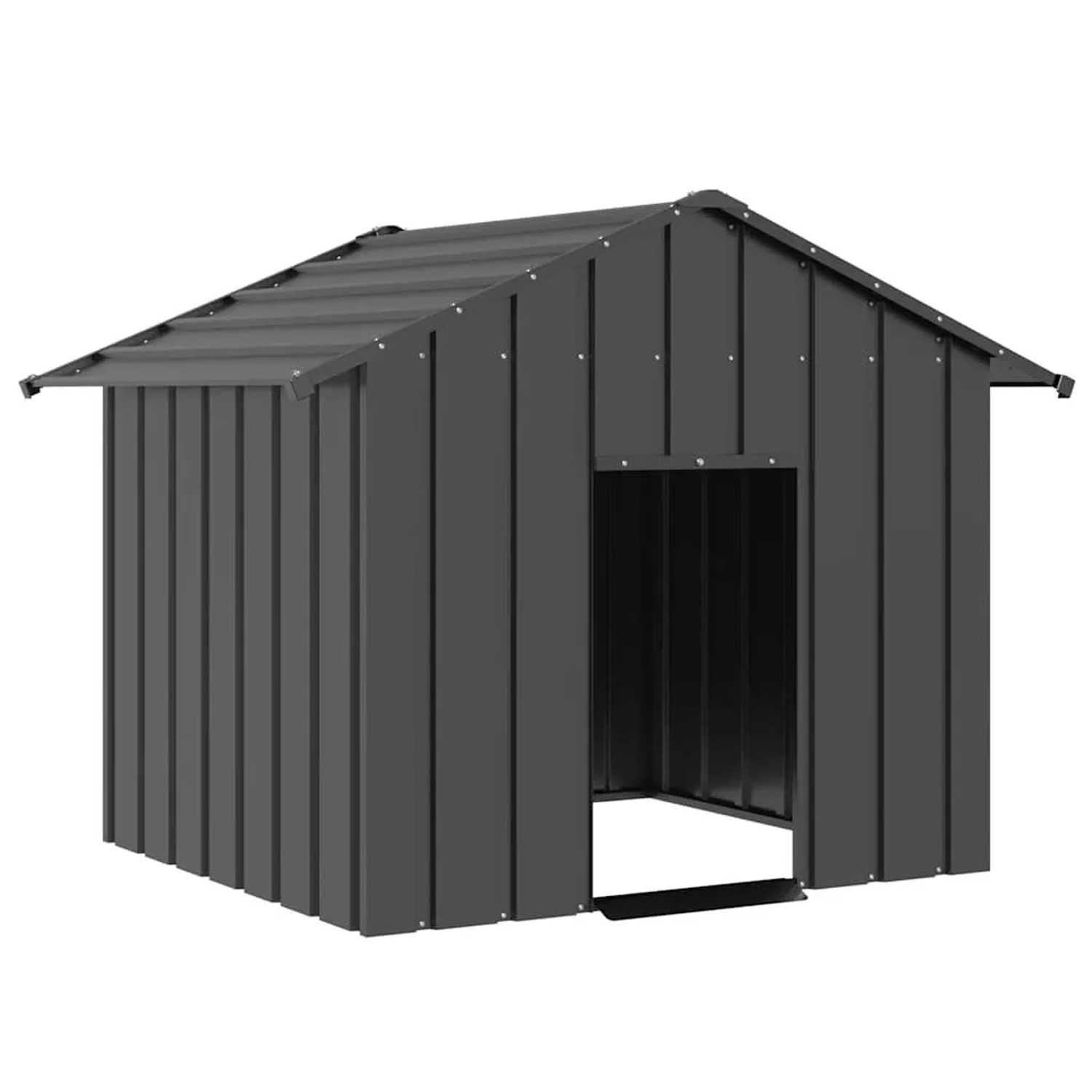 vidaXL Hundehütte mit Dach 131x101x102 cm Verzinkter Stahl 4100917